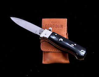 Campolin Buffalo Horn Italian Switchblade Knife