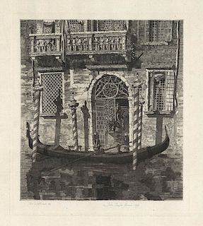 John Taylor Arms - Palazzo dell' Angelo - Original, Signed Etching