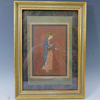 MUGHAL INDIAN PAINTING OF A NOBLEMAN