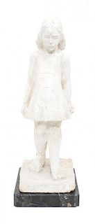 A Plaster Figure Height of figure 15 5/8 inches.