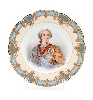 A Sevres Porcelain Plate Diameter 8 3/8 inches.