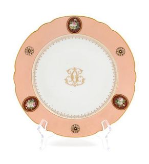 A Sevres Porcelain Cake Stand Diameter 8 3/8 inches.