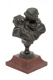A Grand Tour Bronze Sculpture Height overall 7 1/2 inches.