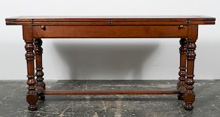 Modern Distressed Cherry Flip-Top Console Table