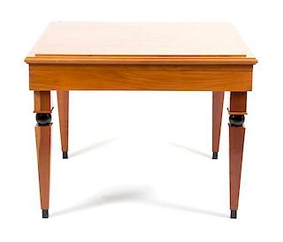 A Games Table Height 31 1/2 x width 40 3/4 x depth 40 3/4 inches.