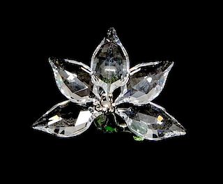 A Swarovski Crystal Ornament Width 2 3/8 inches.