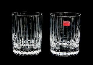 A Pair of Baccarat Highball Glasses Height 4 1/8 inches.