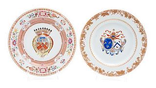 Two Chinese Export Porcelain Plates Diameter 9 inches.