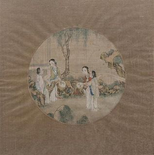 A Chinese Painting Height 17 x width 16 3/4 inches.