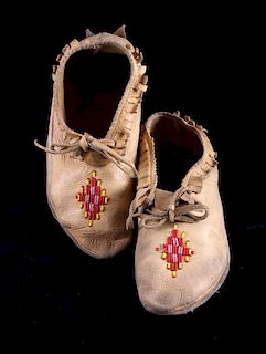 Northern Plains Indian Beaded Moccasins