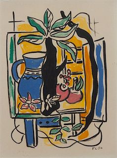 After Fernand Léger, (French, 1881-1955), Blue Vase Composition