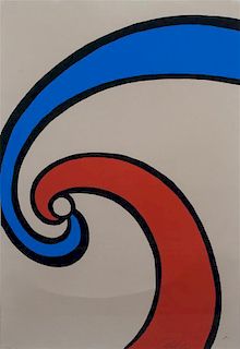 Alexander Calder, (American, 1898-1976), Red and Blue Swirl