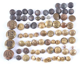 Assorted Military Brass and Iron Uniform Buttons