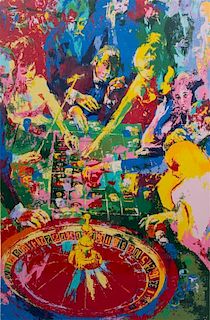 Leroy Neiman, (American, 1921-2012), The Green Table, Black Break and Bar at 21 (three works)