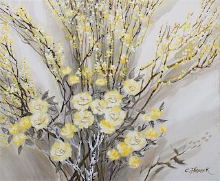 C. Frederick, (20th Century), Yellow Blossom Tree