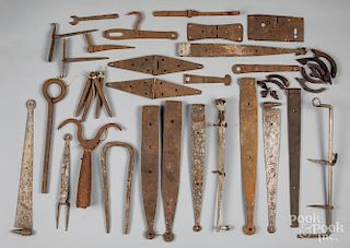 Collection of iron hardware