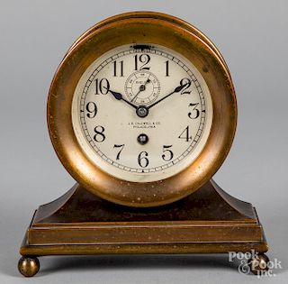 Chelsea brass ships bell mantel clock