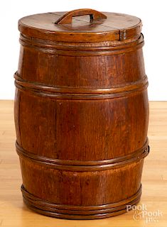 Staved oak barrel