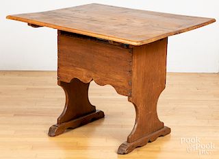 New England pine chair table