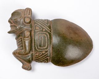 Rare Taino Reclining Full Figure Anthropic Ax-Man (1000-1500 CE)