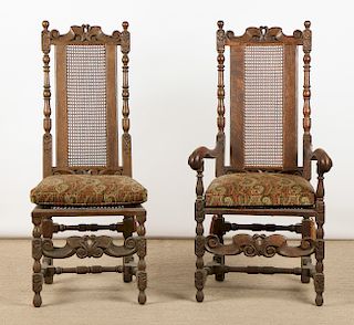 Two Antique Carved Wood Chairs