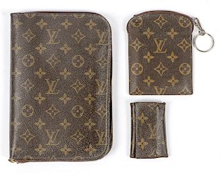 Vintage Louis Vuitton Monogram Document Case, Change Purse and Wallet Key Holder  