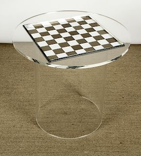 Unique Modern Plexiglas Chess Table