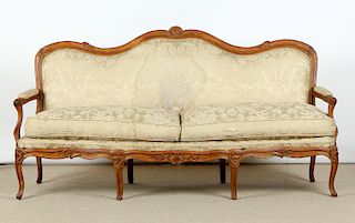 Louis XV Carved Beechwood Canape by Michel Gourdin, circa 1755, Ex. Nelson Shanks collection