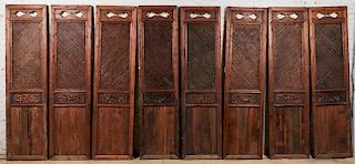 Set of 8 Antique Chinese Door Panels