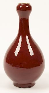 Chinese Qing Dynasty Ox Blood Vase