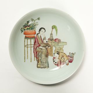 Chinese Qing Dynasty Famille Rose Charger