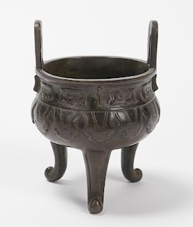 Chinese Qing Dynasty Bronze Censer.
