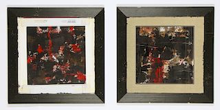 2 Abstract Paintings, signed "Brooks"