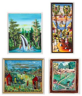 4 Works by Various Haitian Artists