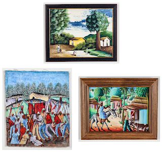 3 Works by Various Haitian Artists 