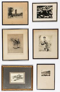 6 Engravings by Various Artists