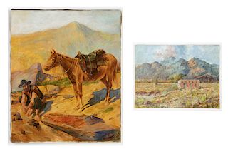 Two Western Theme Paintings