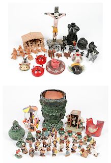 Collection of Folk Art and Pottery