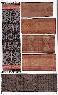 Collector's Lot of 6 Indonesian Ikat Textiles