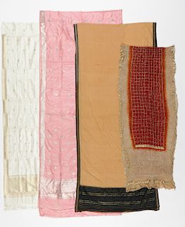 Estate Collection of 4 Vintage Indian Silk Saris