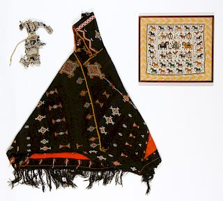 3 Ethnographic Folk Art Textiles