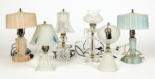 Estate Collection of Art Nouveau/Art Deco Lamps (6)