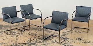 Set of 4 Knoll Brno Chairs, Mies Van Der Rohe