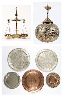 Estate Collection of Vintage Middle Eastern Brass Items  