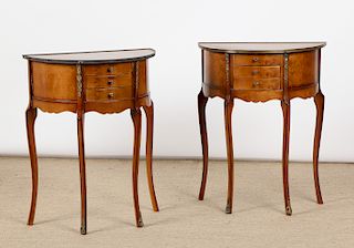 Pair of Modern Demilune Tables