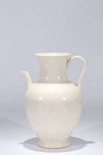 Chinese white glaze porcelain ewer. 