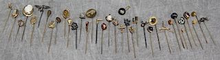 JEWELRY. Stickpin Collection Including Micro