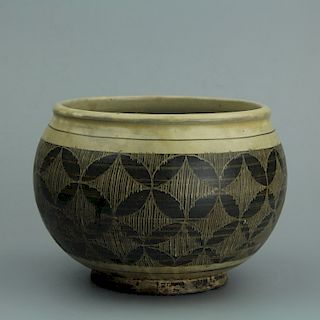 Chinese Jizhou Ware porcelain jar. 