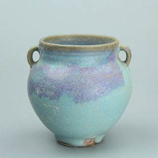 Chinese Jun Ware porcelain jar. 