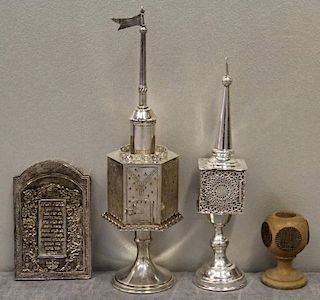 JUDAICA. Miscellaneous Silver Grouping.